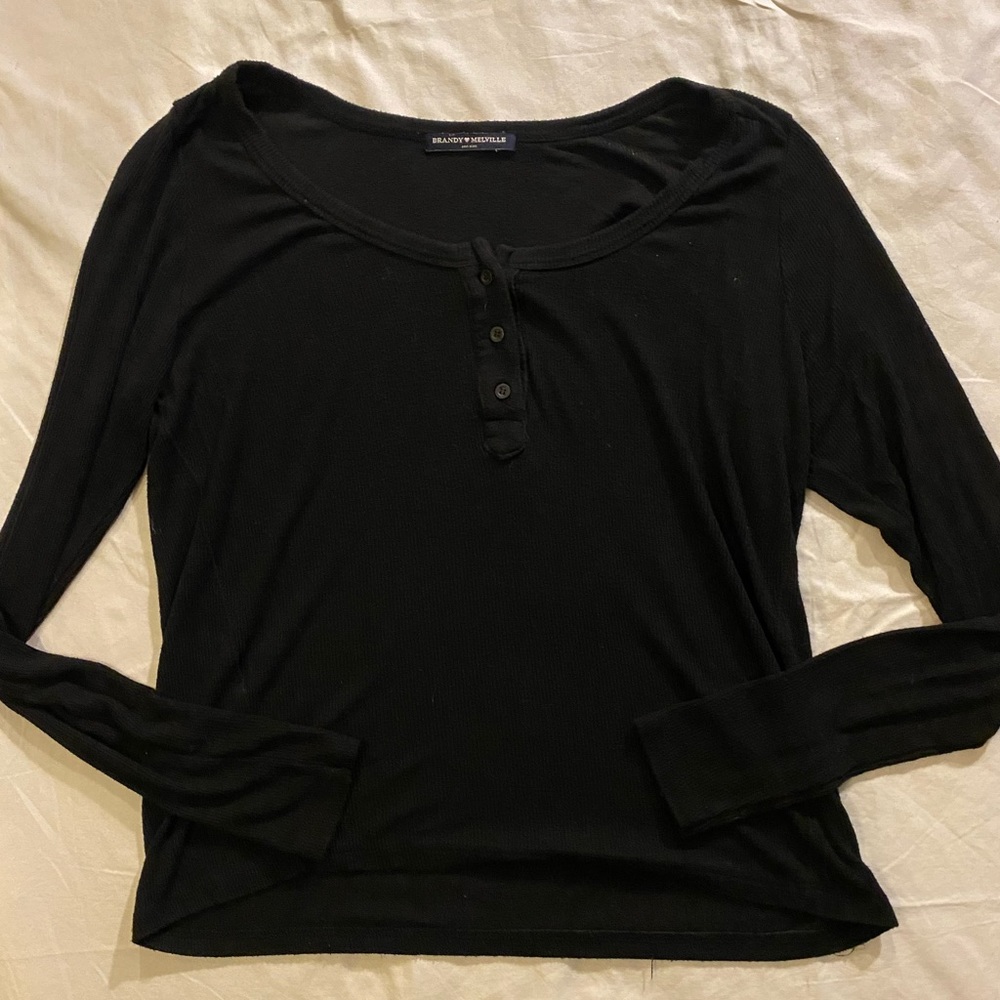 Brandy Melville Black Scoop Neck
